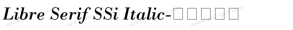 Libre Serif SSi Italic字体转换